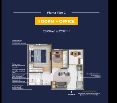 Perspectiva artística da planta tipo C