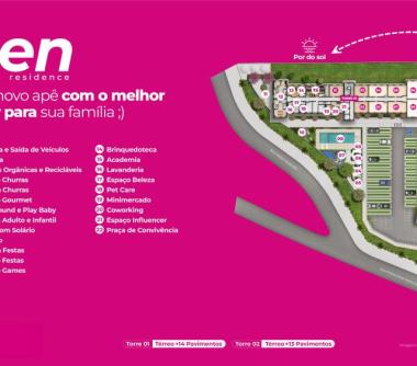 Perspectiva artística da implantação