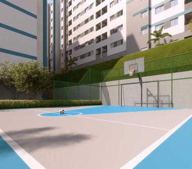 Perspectiva artística da quadra