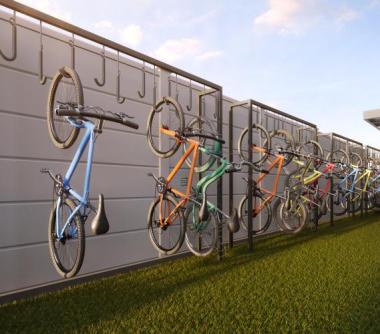 Perspectiva artística do bicicletário