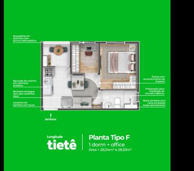 Perspectiva artística da planta tipo F