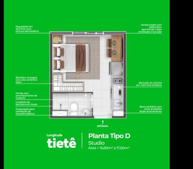 Perspectiva artística da planta tipo D